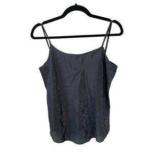 Sleeveless Blouse Tank Top Camisole Floral Print Black S